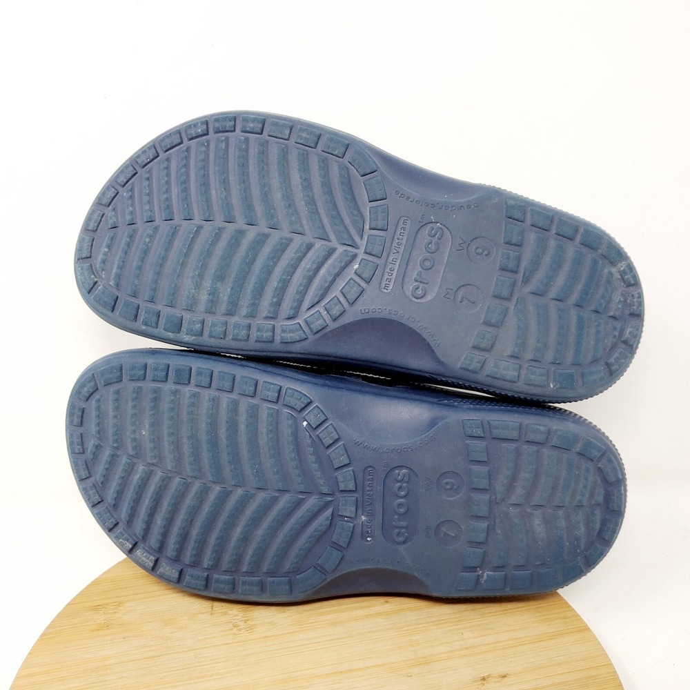 Crocs Baya‎ Slide Sandals Womens 9 Blue Slip On Shoes Pool Beach - Picture 10 of 12